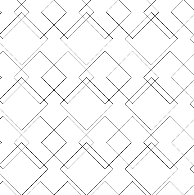Abstract geometric pattern with squares stripes lines Seamless background White and black ornament