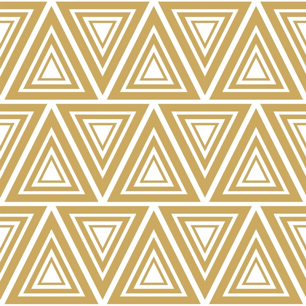 abstract geometric pattern with triangles stripes lines seamless background white and gold ornament