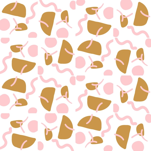Abstract geometric seamless pattern. Tile background. Infinity wrapping paper with different shapes.