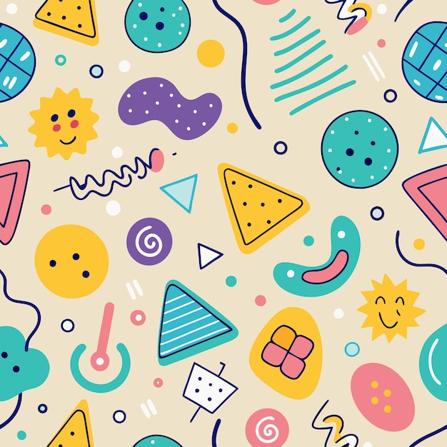 abstract geometric shapes and patterns seamless design