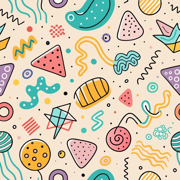 abstract geometric shapes colorful pattern design