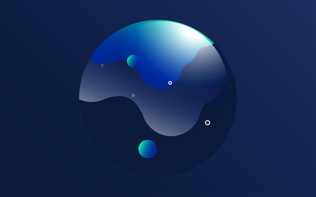 abstract geometric shapes fluid gradient elements background