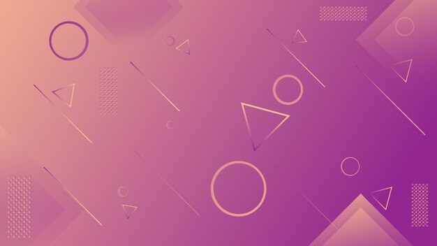 Abstract Geometric Shapes on a Gradient Background