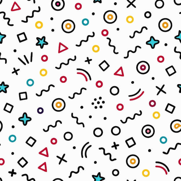 Abstract Geometric Shapes Pattern with Vibrant Colors