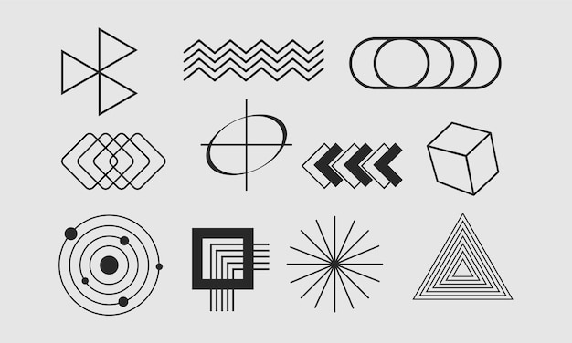 Abstract Geometric Shapes Vector Set for Modern Design Projects