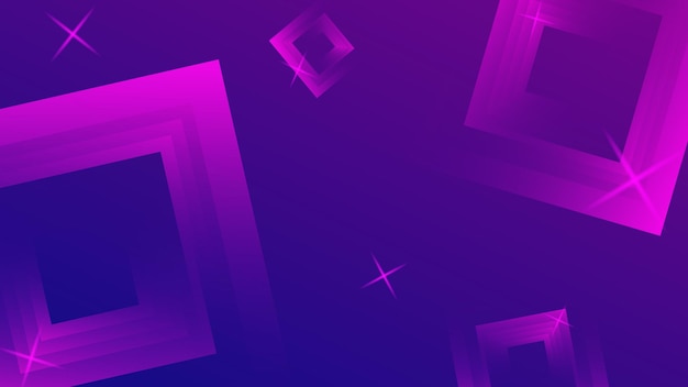 Abstract Geometric Square Purple Blue Gradient Background Vector