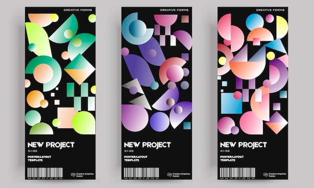 abstract geometric ticket. bauhaus geometric background, vector circle, triangle, and square lines.