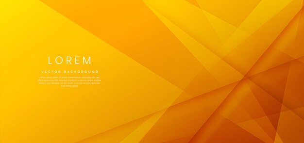 Abstract geometric yellow and orange background design template