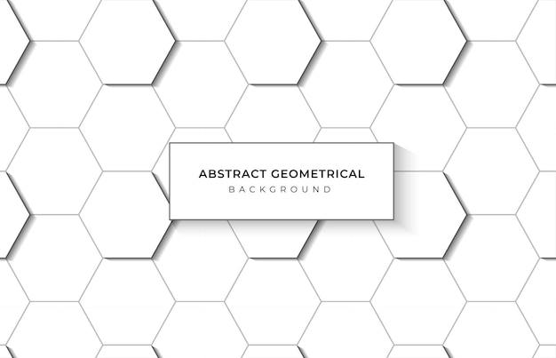 abstract geometrical 3d hexagonal shapes with white background