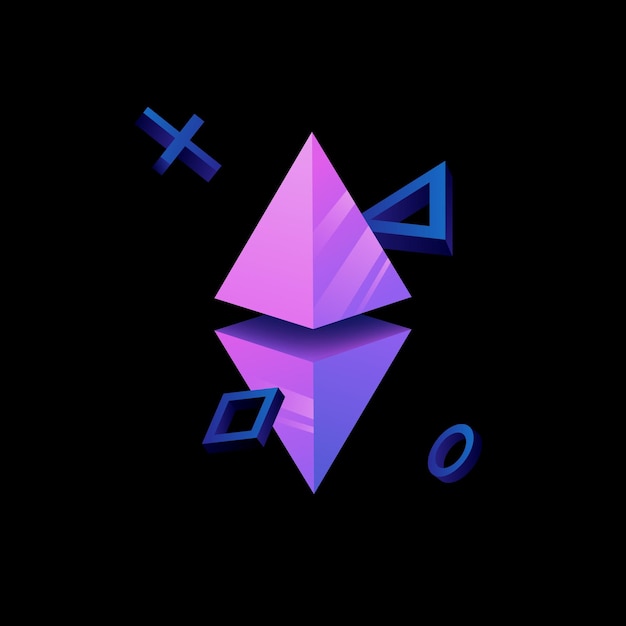 Abstract Geometrical Elements 3D Rhombus Triangles Circle Cross Square