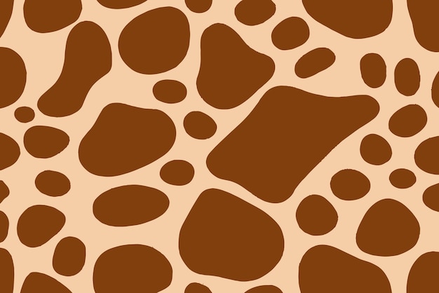 Abstract giraffe print pattern or skin fur texture vector in brown colors