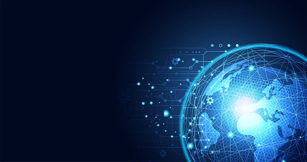 abstract global network background business