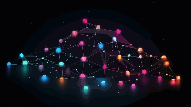 Abstract Glowing Mesh Data Filtering with Glow Effect