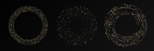 abstract gold glowing halftone dotted background