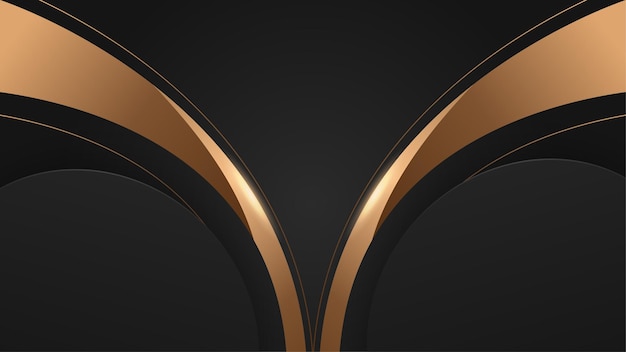Abstract golden smooth wave background Vector abstract golden luxury backgrounds with light effect