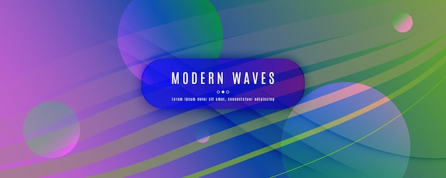Abstract gradient background liquid design geometric shapes and wave lines