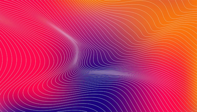 abstract gradient banner background design with line wave texture effect with orange blue and pink colors