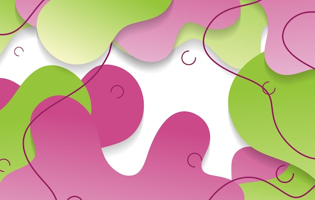 abstract gradient dynamic fluid shapes background design template