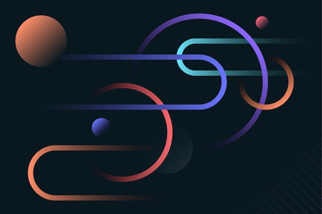Abstract gradient geometric shapes background composition