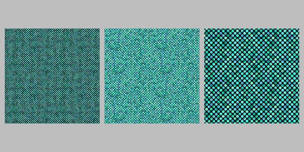 Abstract gradient seamless dot pattern background design set