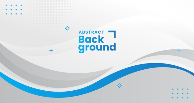 Abstract gradient white grey background with blue wave element with text space for professional