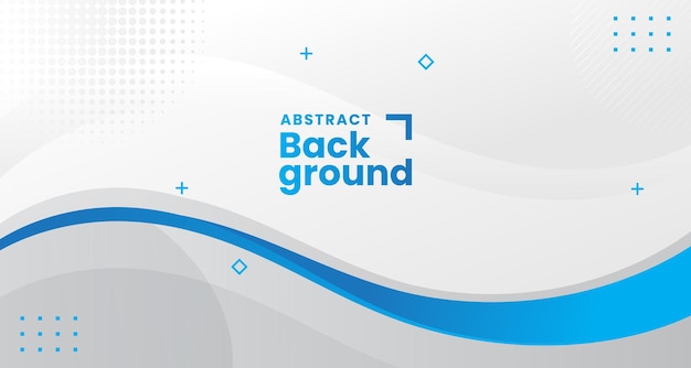 Abstract gradient white grey background with blue wave element with text space for professional