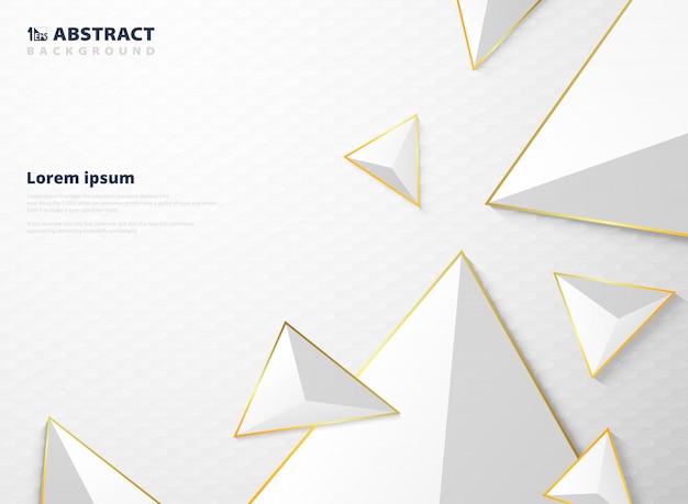 Abstract gradient white triangle polygon pattern