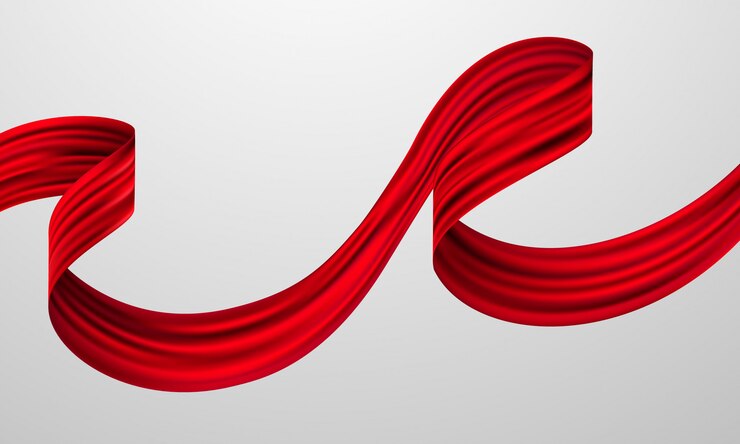 Vektör abstract gradients, fabric red waves banner template background.
