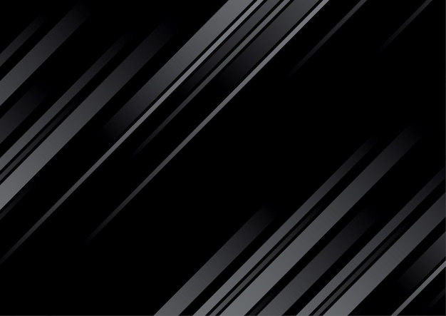Abstract gray line and black background for business card cover banner flyer Vector illustration