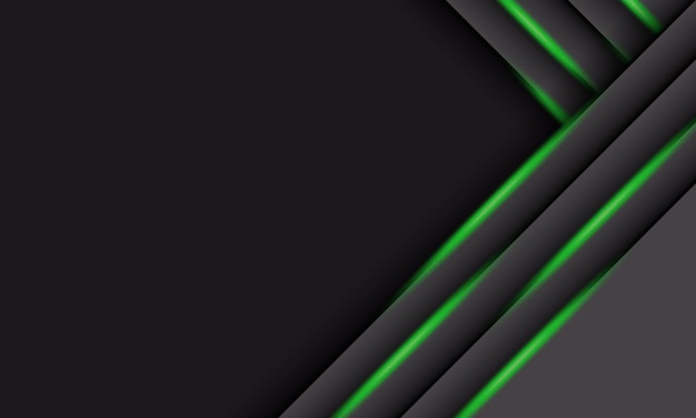 Abstract gray overlapping stripes with green light and shadow. Design for banner website.