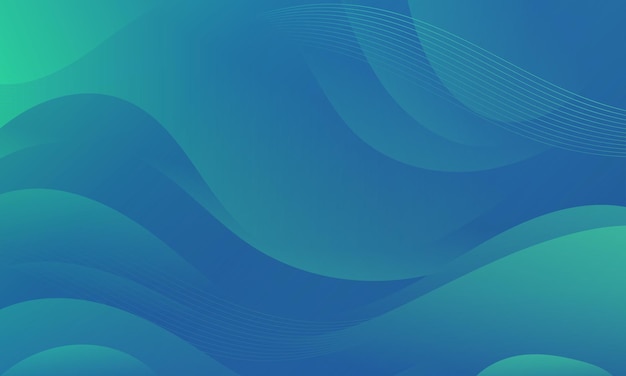 Abstract green and blue Background with Wavy Shapes suitable for website flyers posters