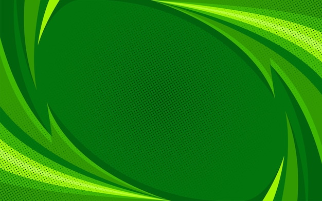 abstract green background with swirling lines and halftone pattern