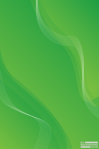 Abstract Green Background with Wave