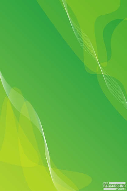 Abstract Green Background with Wave