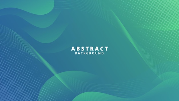 abstract green blue background with wavy shapes suitable for website flyers posters