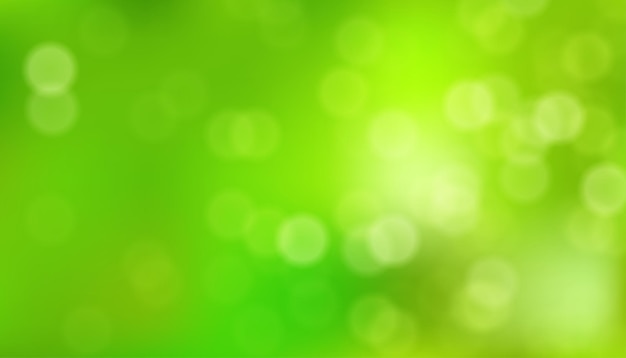 Abstract green bokeh background with soft glowing circles Defocused effect for wallpapers backdrops
