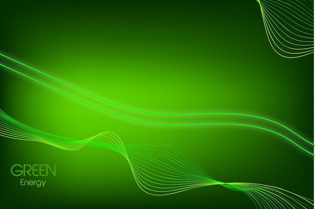 Abstract green decorative stylish modern wave design banner background vector Abstract background