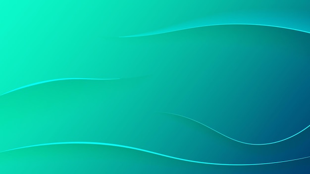 abstract green gradient color elegant wavy background
