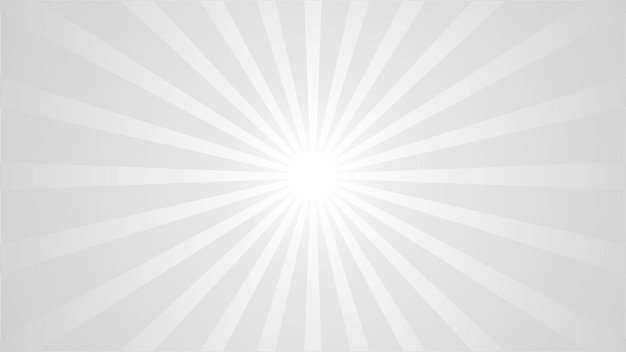 Abstract Grey and White Background with Starburst effect and Sunburst beams element starburst shape on white Radial circular geometric shape