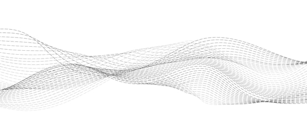 Abstract grey dotted wavy lines