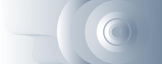 abstract grey gradient background with circle lines modern geometric lines design