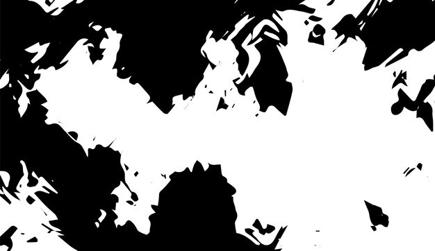 Abstract grunge black texture chaotic shape Vector background