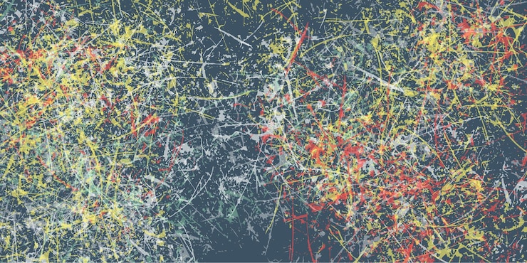Vektör abstract grunge splash paint multicolor background vector