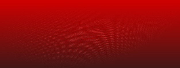 Abstract halftone background of small dots and wavy lines in red colors