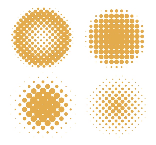 abstract halftone backgrounds halftone vector pattern set
