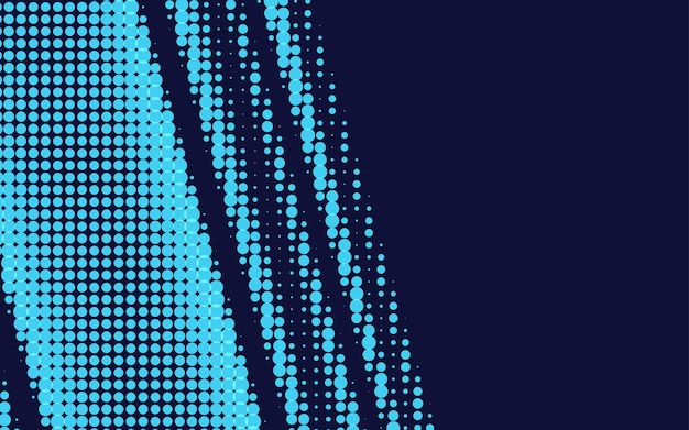 abstract halftone from dot background with glowing line vector illustration