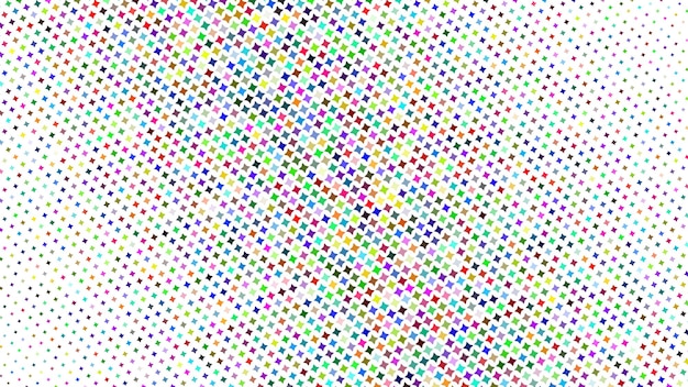 Abstract halftone gradient background of small colored stars on white