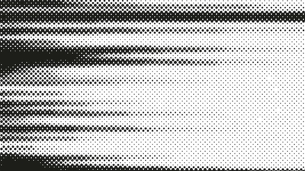 Abstract halftone vector background black and white dots shape
