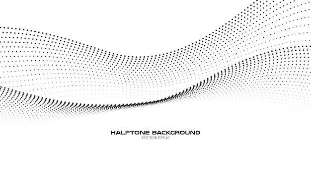 abstract halftone wave pattern background for backdrop or wallpaper