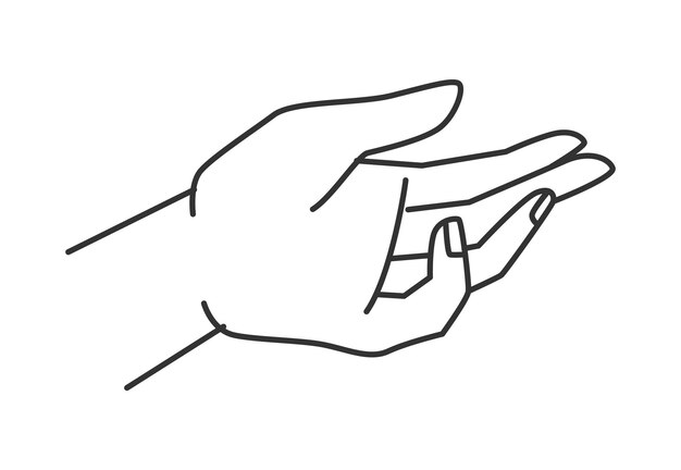 abstract hand woman arm gesture asking arm icon